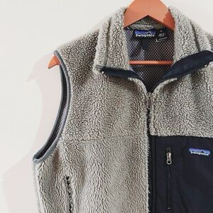 patagonia | vintage 90s retro-x fleece vest in olive green / black (1999) ↷